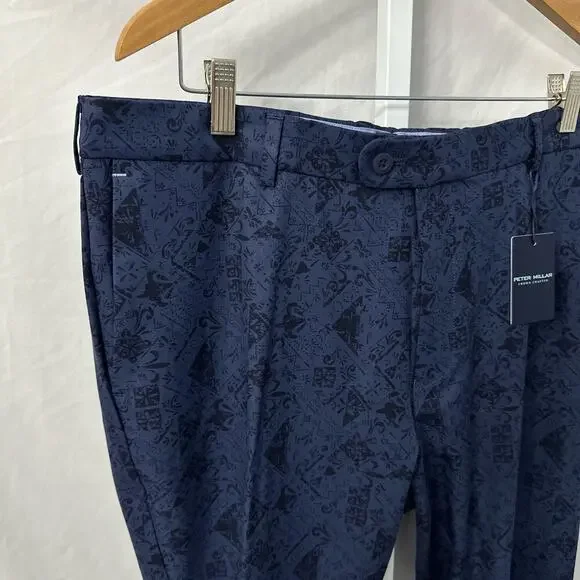 Peter Millar Golf Crown Crafted Performance Trouser Pant 38 x 32 Navy Blue - Picture 8 of 11